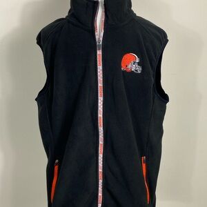 NFL Cleveland Browns Black Fleece Vest
